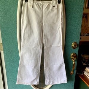 Chanel White Denim Flare Leg